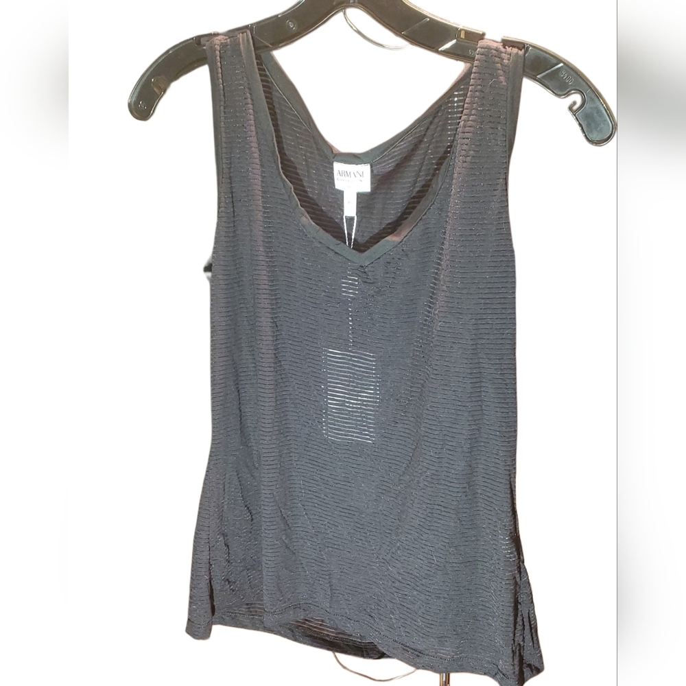 Giorgio Armani Women's Textured Black Tank Top
